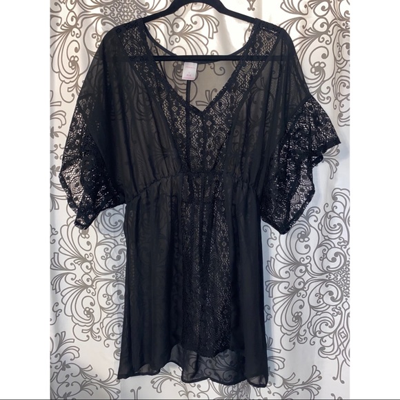 Xhilaration Other - Xhilaration Sheer black swim suit cover up